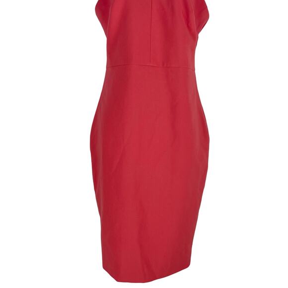 Likely Carolyn Cross Neck Mini Cocktail Dress Cranberry Orange Size 2 - Picture 5 of 9